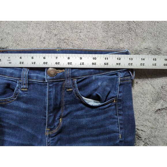 American Eagle Next Level Stretch Jegging Jeans Women's Size 2 Regular Dark Wash - Picture 8 of 14